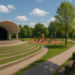 Park Górczewska – amfiteatr, place zabaw i zielona oaza Bemowa