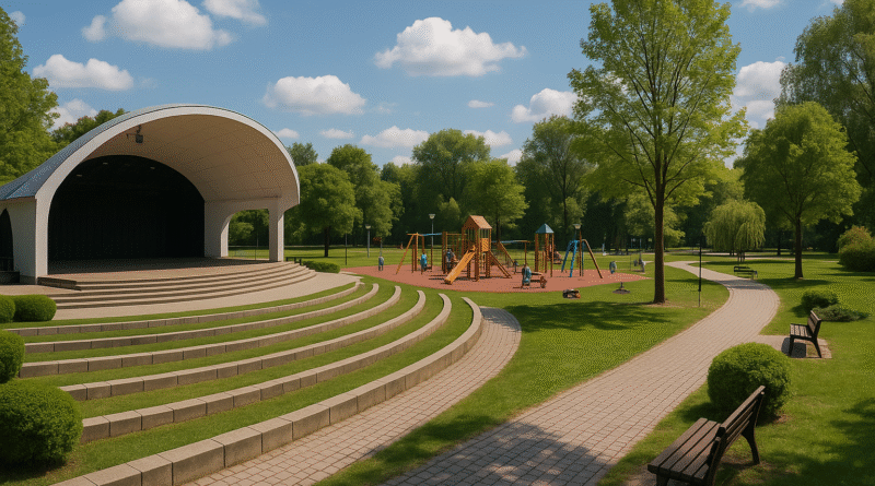 Park Górczewska – amfiteatr, place zabaw i zielona oaza Bemowa